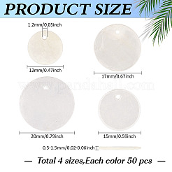 200 шт. 4 стиля подвески из натуральной ракушки капиз&nbsp;SSHEL-ME0001-07