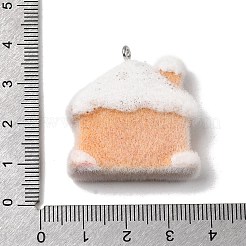 Рождественские подвески из непрозрачной смолы с эффектом флокирования RESI-F062-04A