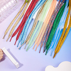 13 пара шнурков из полиэстера двух цветов&nbsp;AJEW-TA0002-48