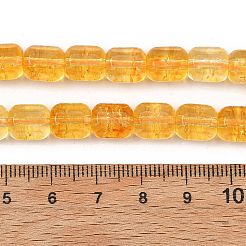 透明ガラスビーズ連売り  ファセットバレル  オレンジ  9x7.5x8mm  穴：1.2mm  約40個/連  14.37''（36.5センチメートル）&nbsp;GL-A001-01A-01