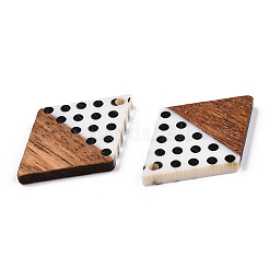 Подвески из непрозрачной смолы и орехового дерева с принтом&nbsp;RESI-TAC0017-60