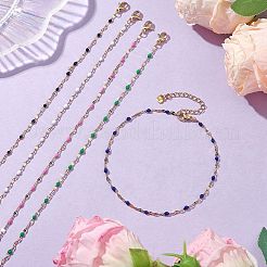 Браслеты на ногу из эмалированной нержавеющей стали 304 AJEW-AN00630