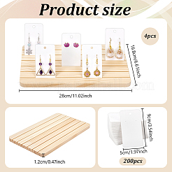 4 Stück Holzständer für Schmuck- und Ohrring-Displaykarten&nbsp;ODIS-AR0001-18
