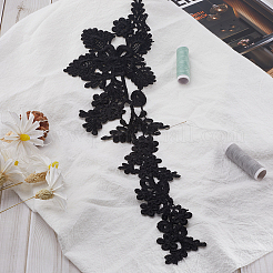 Spitzenapplikationen aus Polyester-Stickerei&nbsp;LS-DIY-WH0401-95