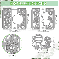 Herbstkürbis & Ahornblatt Stanzschablonen aus Kohlenstoffstahl&nbsp;DIY-WH0309-2155