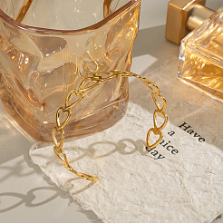 Полые браслеты-манжеты из нержавеющей стали 304 для женщин&nbsp;QQ2164