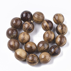 Chapelets perles de en bois non teint et naturel&nbsp;WOOD-T024-015