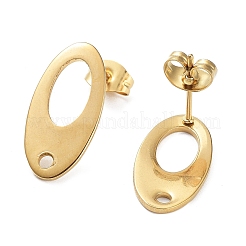 Фурнитура для полых сережек-гвоздиков из нержавеющей стали 304 STAS-Q313-03G