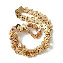 Гальванические бусины из натуральной лавы G-H303-A09-LG01