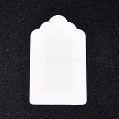 紙ギフトタグ  hange tags  美術工芸用  クリスマスのために  クリスマスリース模様  ホワイト  50x30x0.3mm  穴：5mm&nbsp;CDIS-L003-E01-A