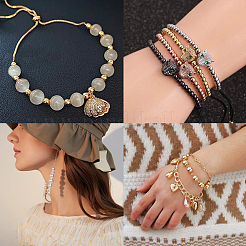 200шт набор для самостоятельного изготовления браслетов из гальванизированных немагнитных синтетических гематитовых бусин&nbsp;DIY-SC0014-92A-S