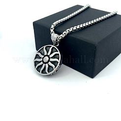 Винтажный кулон в виде подсолнуха из нержавеющей стали 304 для женщин и мужчин.&nbsp;PF9276