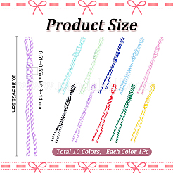 10 pendentif décoratif en nylon de 10 couleurs pour ornements de sac&nbsp;AJEW-SC0031-92