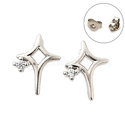 Серьги-гвоздики из циркония EJEW-M103-03P