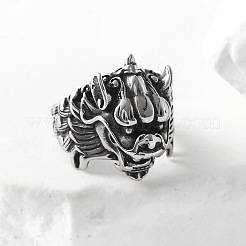 Fingerringe im Punk-Stil aus Edelstahl 304 mit Drachenmotiv für Herren&nbsp;UN0454-5