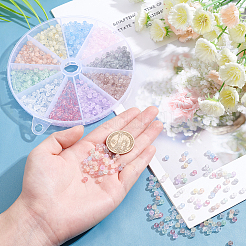 1000шт 10 цвета треск стеклянные бусины нити&nbsp;GLAA-PH0001-66