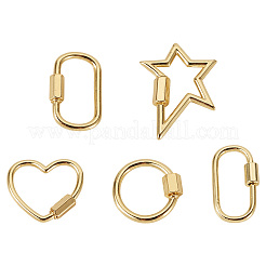 Латунные брелоки с карабином&nbsp;KK-TA0007-82G