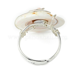 Натуральные перстни из ракушек с глазом шивы RJEW-TA00174