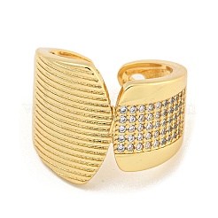 Открытое кольцо-манжета из прозрачного кубического циркония RJEW-L121-025G