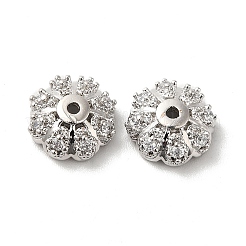 Латунные микро проложить кубического циркония Шапочки&nbsp;KK-E068-VF836-1