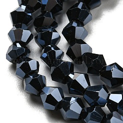 Прозрачные стеклянные бусины гальваническим пряди&nbsp;LS-GLAA-F029-3mm-C02