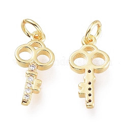 Латунные микропаве прозрачные кубические циркониевые подвески&nbsp;ZIRC-I048-12G