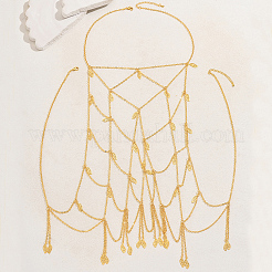 Элегантные железные геометрические сетчатые листочки кисточки нагрудные цепи для ежедневной вечеринки SC9528
