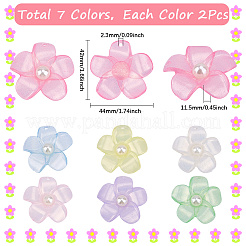 14 шт. 7 цвета непрозрачные подвески из смолы FIND-SP0003-17