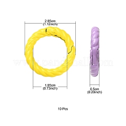 10 шт. окрашенные распылением кольца пружинных ворот из сплава FIND-YW0001-56