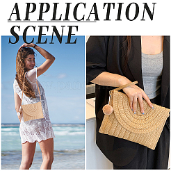 Женская соломенная вязаная сумка AJEW-WH0348-18