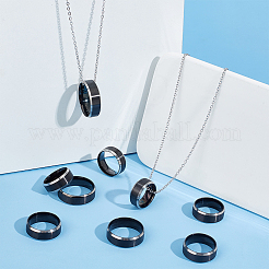 Комплект из 16 колец из нержавеющей стали 201 размера RJEW-UN0002-91