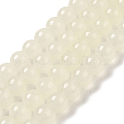 Выпечки окрашены имитация нефрита стекловолокна круглый шарик&nbsp;X-DGLA-Q021-8mm-01