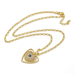 Женские ожерелья с подвеской в виде персикового сердца из латуни с прозрачным и синим фианитом&nbsp;LS-NJEW-Q346-04G-01