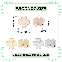 30 pz 3 colori perline in ottone&nbsp;KK-BC0012-16
