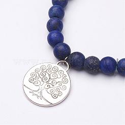 Braccialetti di fascino perline pietra preziosa naturale smerigliato&nbsp;BJEW-JB02617