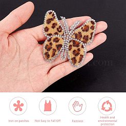 Хрустальные стразы утюг на тканевых заплатках DIY-FG0001-37