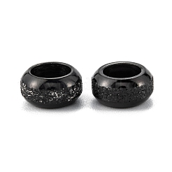 Европейские бусины из матовой нержавеющей стали 201 STAS-B020-13EB