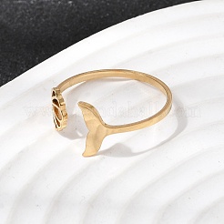 Открытые кольца манжеты из нержавеющей стали 304&nbsp;RJEW-H265-02G