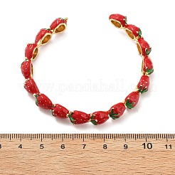 Браслеты-манжеты из латуни с эмалью BJEW-L703-02B-G