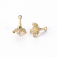 Латунный микро-паве прозрачный кубический цирконий KK-Q765-011-NF