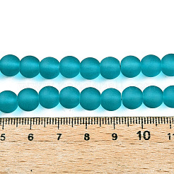 Матовые прозрачные стеклянные бусины X-GLAA-S031-8mm-37-01