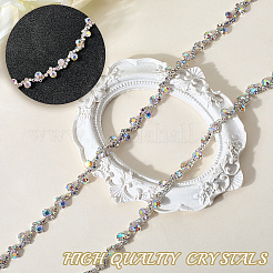 S-образные стеклянные стразы и железные цепочки-чашки DIY-WH20032-25S-02