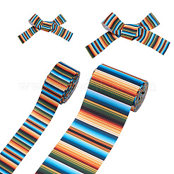 2 rollo 2 estilos de cinta de grosgrain de poliéster impresa con patrón de rayas&nbsp;OCOR-TA0001-37C