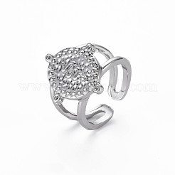 Овал со змеиным рисунком стойки металлический сплав кольца манжеты&nbsp;RJEW-Q163-023B-RS