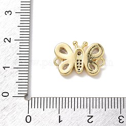 Breloques de connexion en laiton pavé de zirconiums cubiques en forme de papillon&nbsp;LS-KK-L268-028G-03
