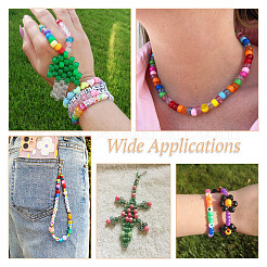 450шт 9 цвета прозрачные и светящиеся пластиковые бусины&nbsp;KY-TA0001-35