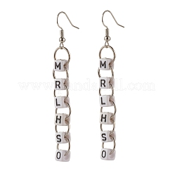 Длинные латунные серьги с подвесками word ivrhes для женщин&nbsp;EJEW-JE04753