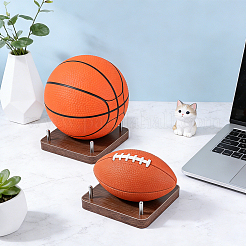 Expositores de balones deportivos de MDF con soporte metálico&nbsp;ODIS-WH0099-282