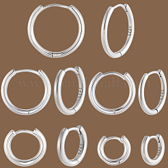 5 пара латунных серег-колец 5 стилей EJEW-BBC0001-90