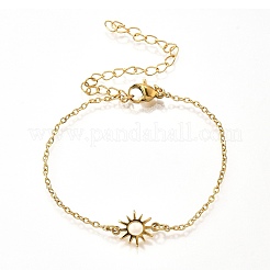 Браслеты Sun Link из нержавеющей стали 304&nbsp;BJEW-D308-01G